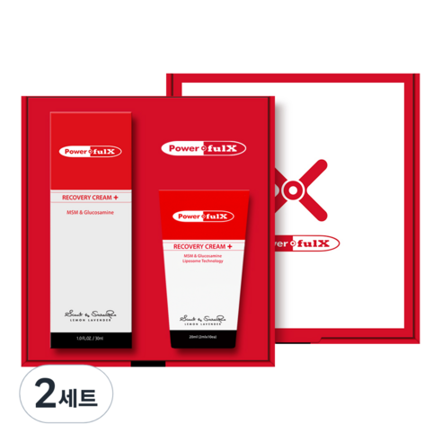 파워풀엑스 리커버리크림 파워풀크림 선물세트 F01 F02 F06, 2개, 50ml