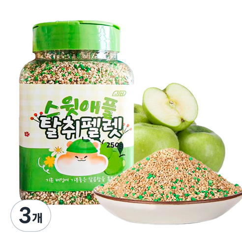 기화 스윗애플 탈취펠렛 사과향베딩 천연탈취제, 3개, 250g