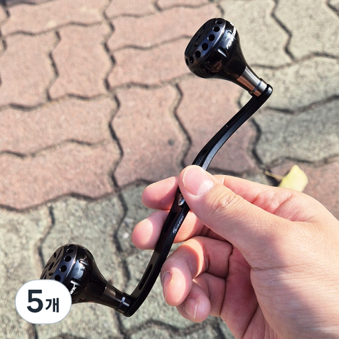 씨호크 베이트릴 파워 더블핸들 파워 130mm 시마노 다이와 호환 삼색 튜닝핸들, 블랙, 5개