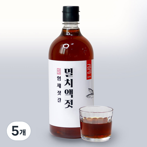 강경 국산 멸치액젓 진한 원액 1.2kg, 600g, 5개
