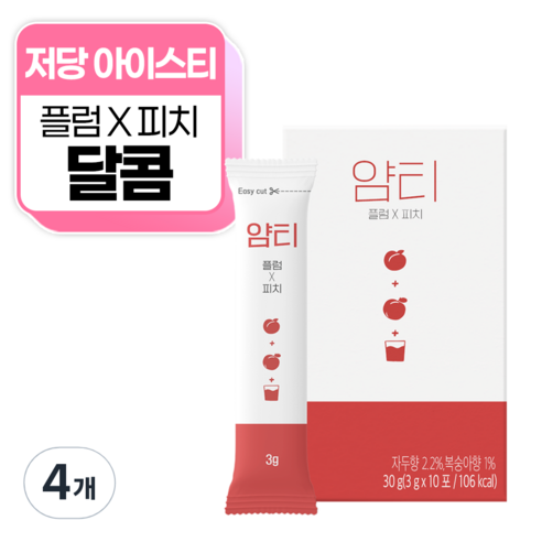 얌티 플럼 피치, 3g, 10개입, 4개