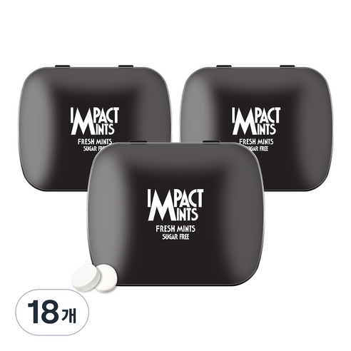 임팩트 민트 캔디 프레쉬 민트 독일 무설탕 사탕, 14g, 18개