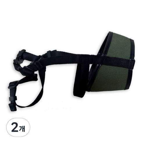 애견 소형견 미어캣 입마개 산책 훈련 짖음방지, 3호(입둘레12cm), 카키, 2개