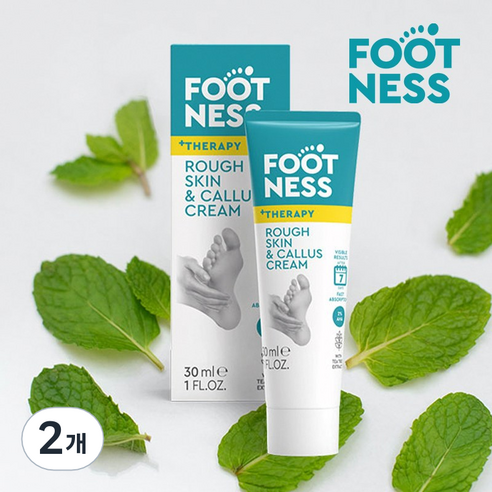 풋네스 풋 테라피 굳은살 케어 크림, 2개, 30ml, 1개입