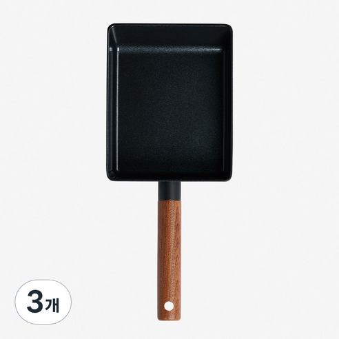 트루쿡 세라믹 IH 인덕션 미니 계란말이팬 블랙, 3개, 19cm