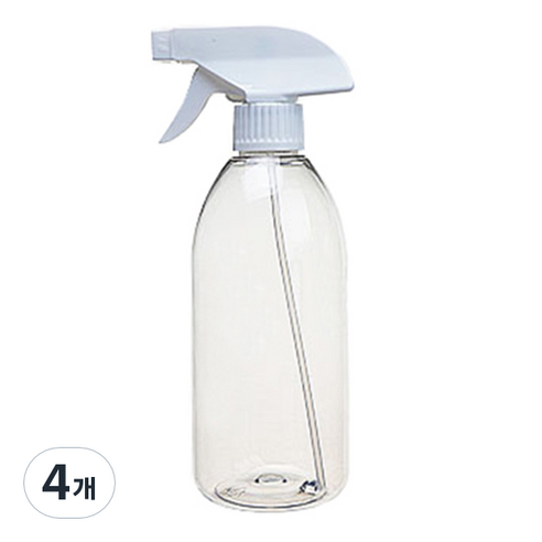 분무기 500ML / 공병 투명스프레이 소독 분사기 성능좋은 다용도 분무기 투명, 4개, 투명분무기500ml