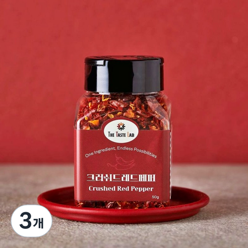 더테이스트랩 크러쉬드 레드페퍼 천연향신료, 3개, 50g