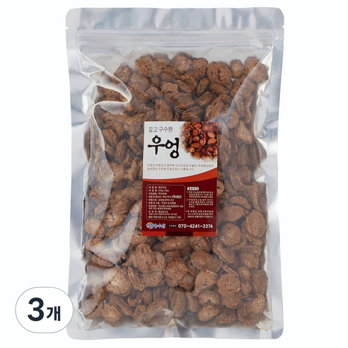 해남농수산 국산 볶은 우엉 차, 500g, 3개, 1개입