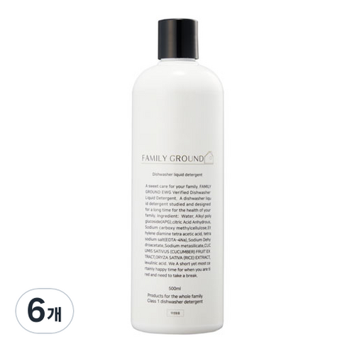패밀리그라운드 1종 식기세척기세제, 500ml, 6개