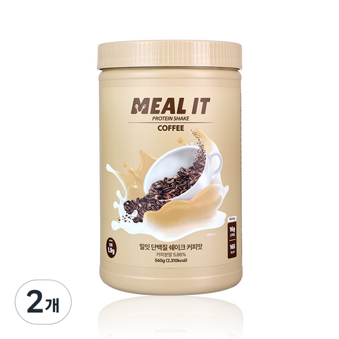 밀잇 식단관리 대용량 쉐이크 커피맛, 560g, 2개