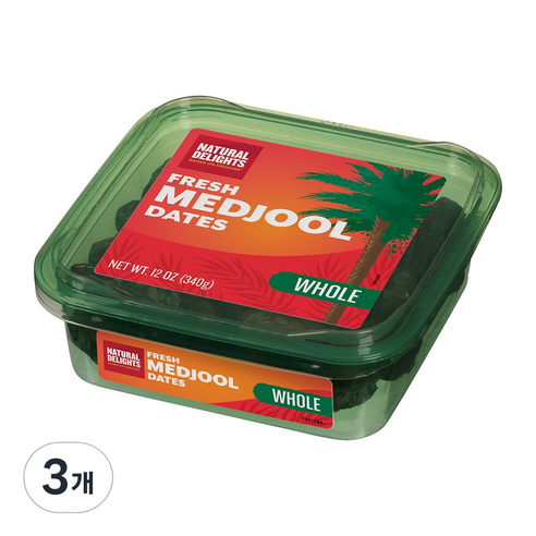내추럴딜라이츠 프리미엄 메드줄 대추야자, 3개, 340g