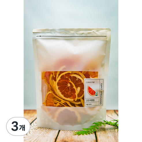 국내생산 말린 자몽칩, 3개, 100g