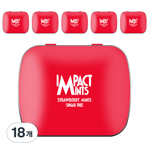 임팩트 민트 캔디 딸기 독일 무설탕 사탕, 18개, 14g