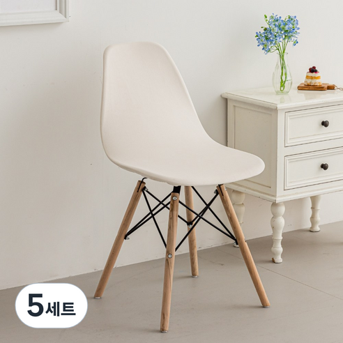 커버무드 고탄력 벨벳 에펠 의자 커버 2개, 5세트, 베이지