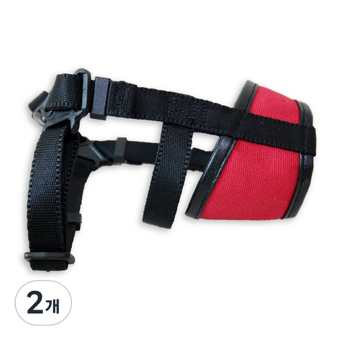 애견 소형견 미어캣 입마개 산책 훈련 짖음방지, 1호(입둘레8cm), 빨강, 2개
