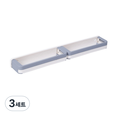 코코메이트 실내화 거치대 욕실화 걸이 슬리퍼 정리대 2단 무타공 설치, 3세트, 그레이