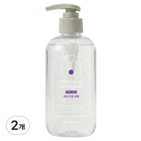마마다움 여성 속옷세제 무향 손빨래 면생리대 기저귀 세탁, 2개, 500ml