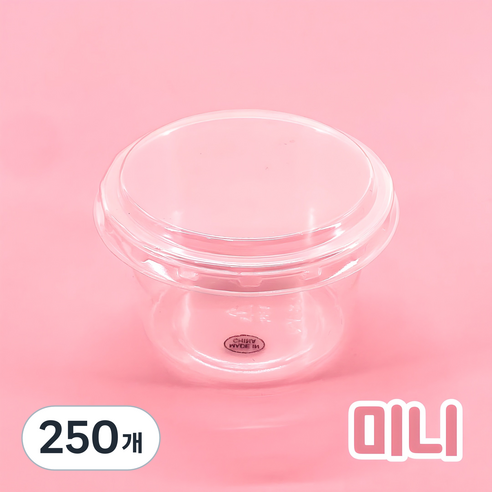 정담 원형 보틀케이크 용기 PET, 250개