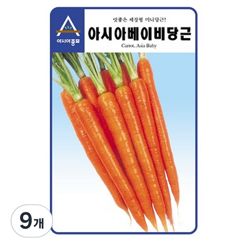 베이비당근 씨앗 당근 씨 종자, 9개