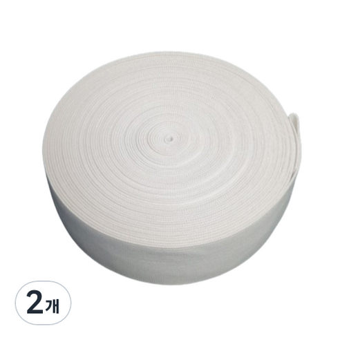 긍정미공방 코메즈밴드 40mm 12마 허리고무밴드, 2개, 화이트