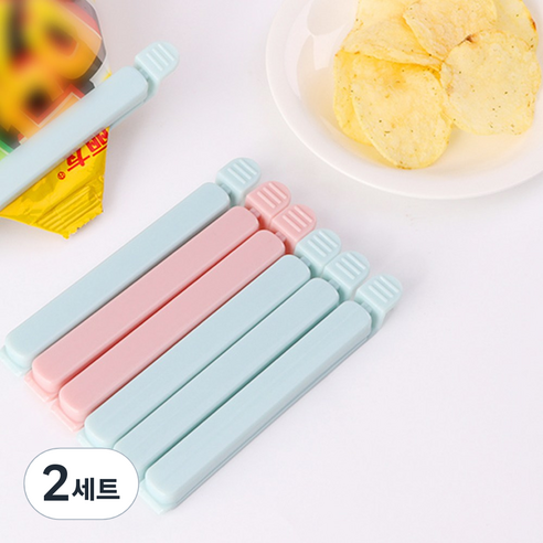 이놀 다용도 밀폐 집게 10P, 블루 [BOM920], 2세트