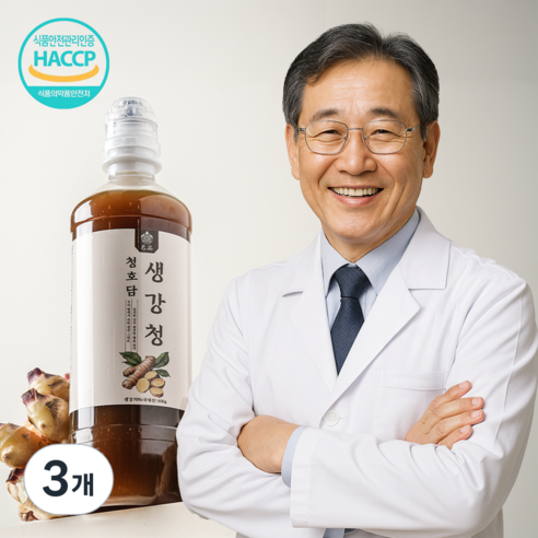 청호담 안동 진저에일청 생강청 생강차 생강원액, 3개, 1개입, 600g