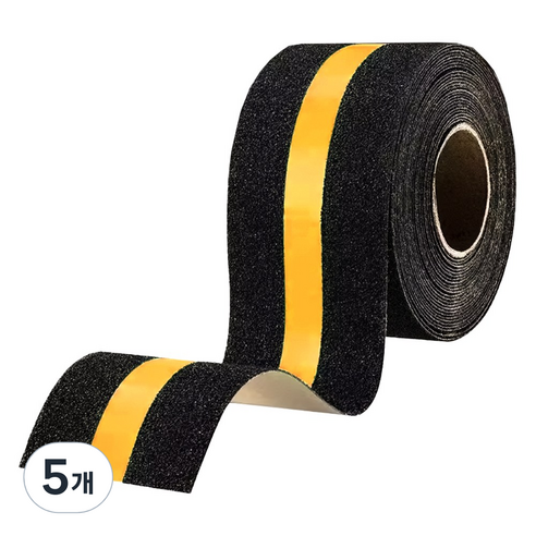 휴크래프트 미끄럼방지 반사 테이프 옐로우 (50mm)*(10m) 계단 공사장, 5개