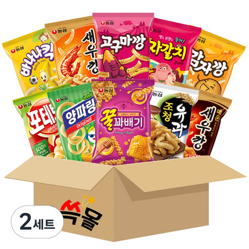 으쓱몰 농심 봉지과자 선물세트 10종, 2세트, 5호