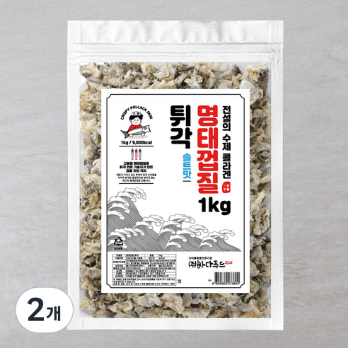 바다푸드 전설의 수제 콜라겐 명태껍질 튀각, 1kg, 2개
