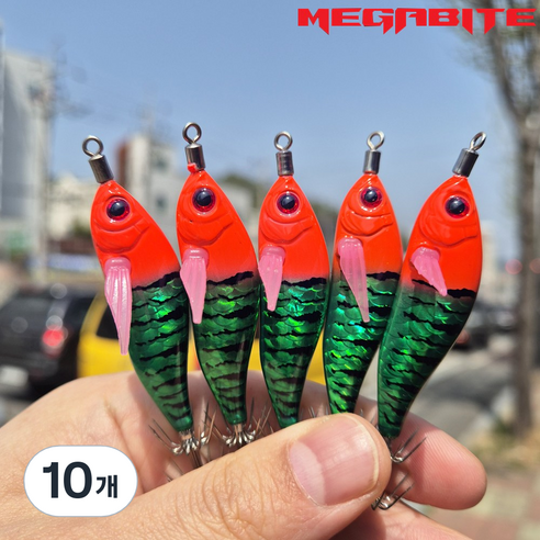 메가바이트 메가탄 50 미니 케이무라 레이저 에기, 10개, 4.7g, #03 워터멜론