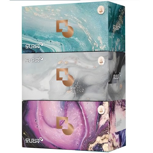 모나리자 부드러운 미용티슈 각티슈 2겹, 280매, 3개