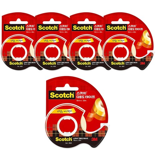 스카치 다용도 테이프 디스펜서 583 18mm x 30m, 5개입
