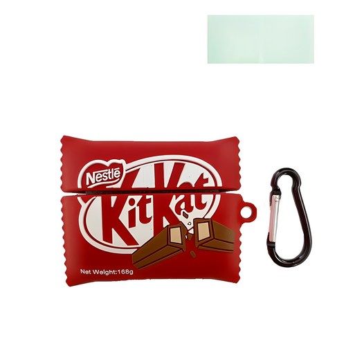 킷캣 초콜릿 에어팟 Pro 케이스 + 보호필름, 혼합색상, 1개