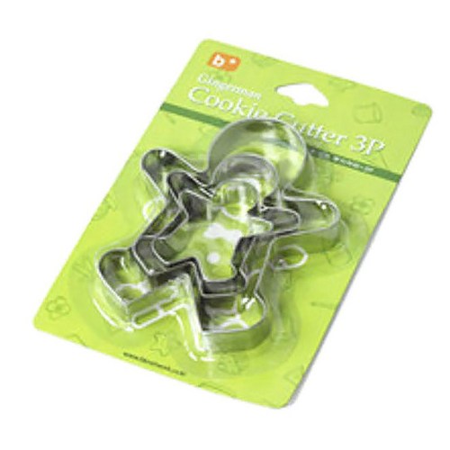 BK 스텐 쿠키커터 진저맨 3종 세트, 1세트