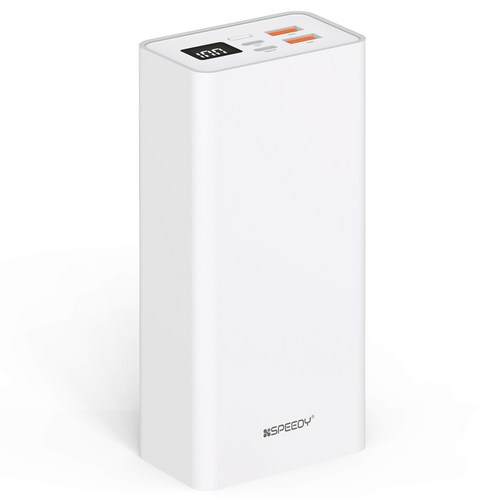 SPEEDY 슬림핏 PD 20W 고속 대용량 보조배터리 30000mAh, 화이트, SPE-B2PA4PF30PQ