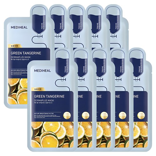 메디힐 더마플러스 청귤 마스크, 1개입, 10개