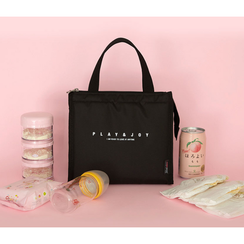 1+1 런치백 도시락가방 보온 보냉백, 네이비+그린 2