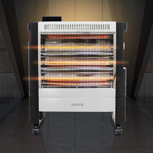 인더스 3단 카본 온풍 전기히터, INO-3300FV, 화이트