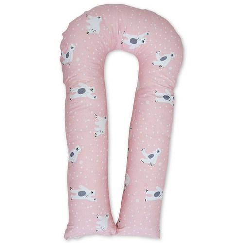 이코니하우스 북극곰 U자 바디필로우 커버, 핑크, 전체길이 300cm x 폭 68cm