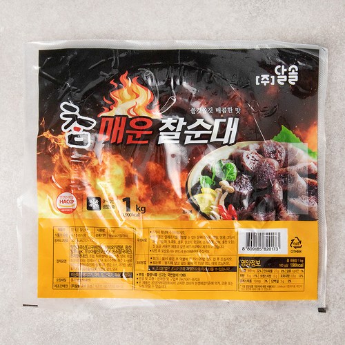 달솔 참 매운찰순대, 1kg, 1개 - 찰순대 추천