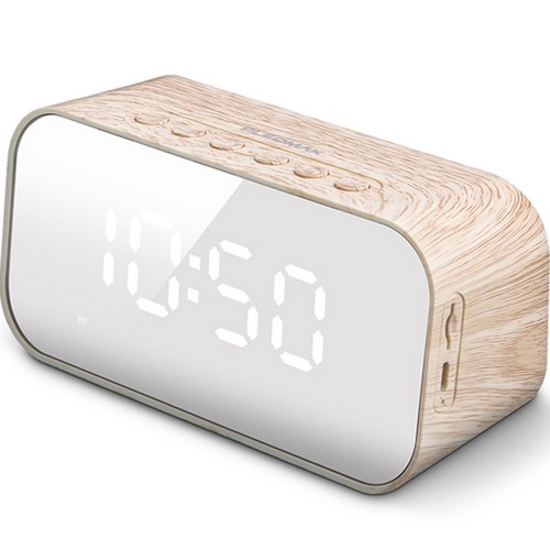 플레오맥스 무선 블루투스 5.0 우드감성 MIRROR 멀티 스피커 PBS-M5, 베이지