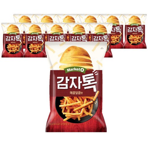 오리온 감자톡 매콤달콤맛, 80g, 12개 - 감자칩 추천