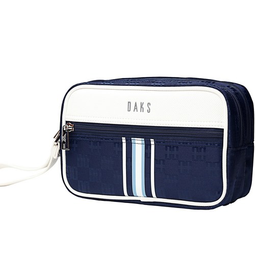 닥스골프 남성용 골프 파우치 DKPB-006M, 24cm x 10cm x 15cm, 네이비, 1개
