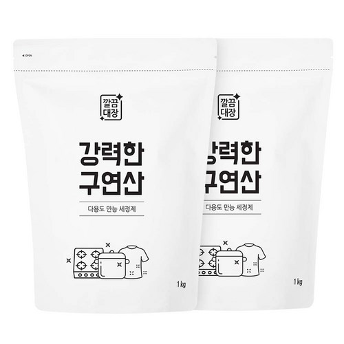 깔끔대장 강력한 구연산 다용도 세정제 리필, 1kg, 2개