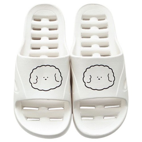 바이빔 물뱉는 푸숑 EVA 욕실화, 화이트, 270mm, 1개