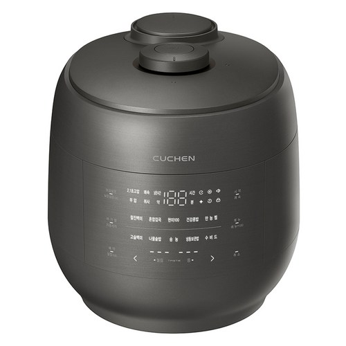 쿠첸 그레인 듀얼프레셔 IH 전기압력밥솥 6인용, CRT-UPDS0670B, 블랙실버