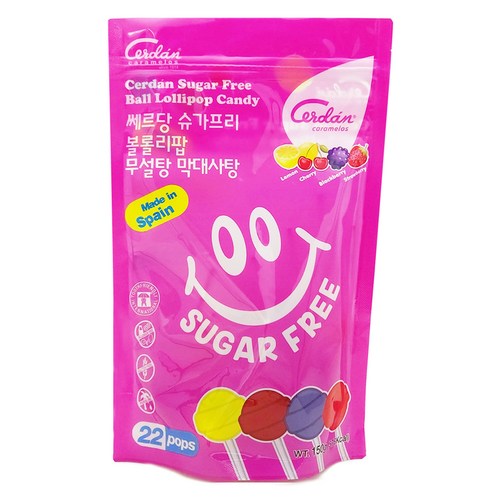 카라멜세르단 슈가프리 무설탕 볼롤리팝 막대사탕, 150g, 1개