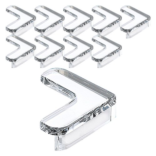 린다베베 코너 모서리 보호대 L자형, 투명, 10개, 4 x 1.3 cm