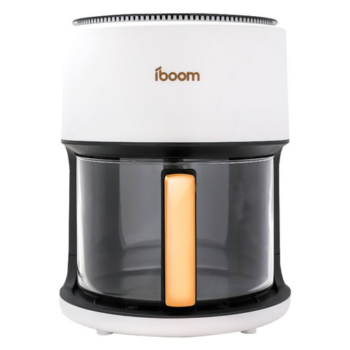 아이붐 라이트웨이트 3세대 경량 글라스 에어프라이어 4.5L, HTTS-241345L, 화이트 + 골드