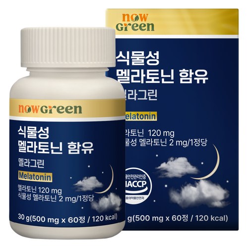 나우그린 식물성 멜라토닌 함유 멜라그린 60p, 30g, 1개